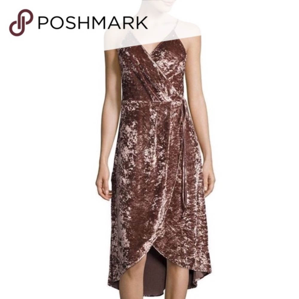 Design Lab Velvet Wrap Dress